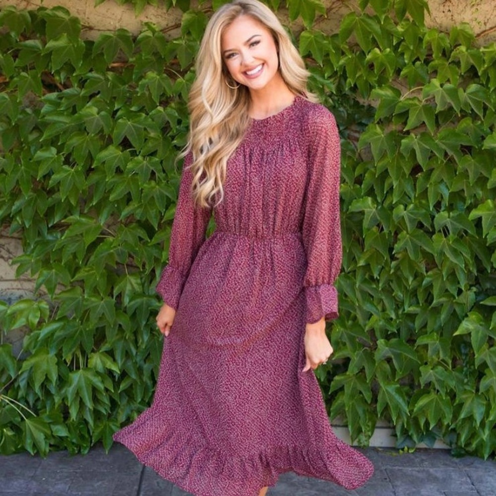 NWT Medium Long-Sleeve Midi Dress